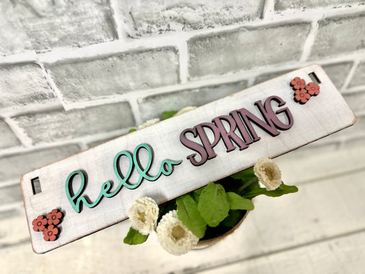 ALREADY MADE BY ME wagon sign- Hello Spring