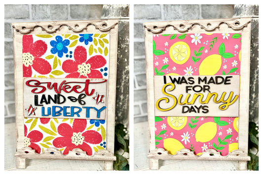 bundle of 2- EASEL SWAP SIGNS- ALREADY MADE BY ME