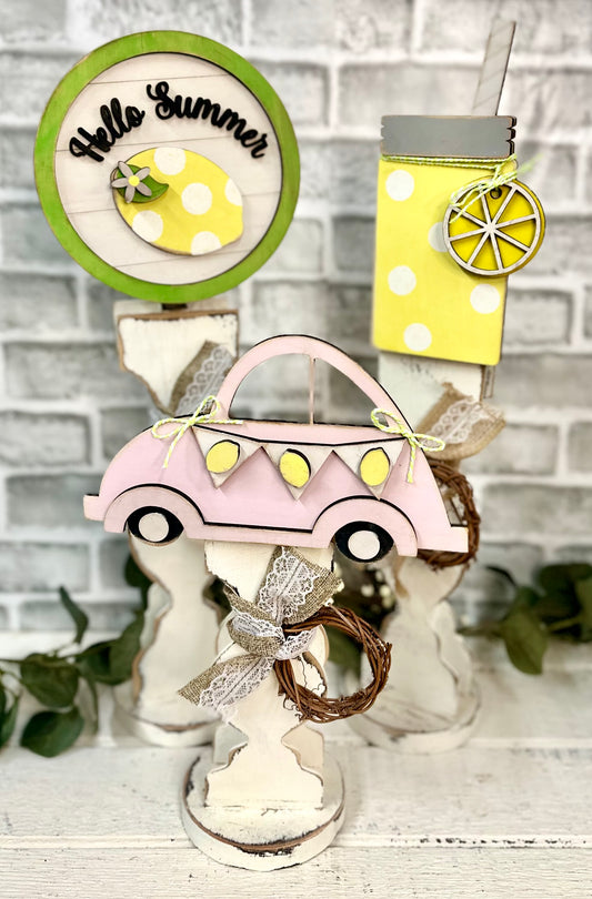 ALREADY MADE BY ME Set of 3 toppers- Summer lemon