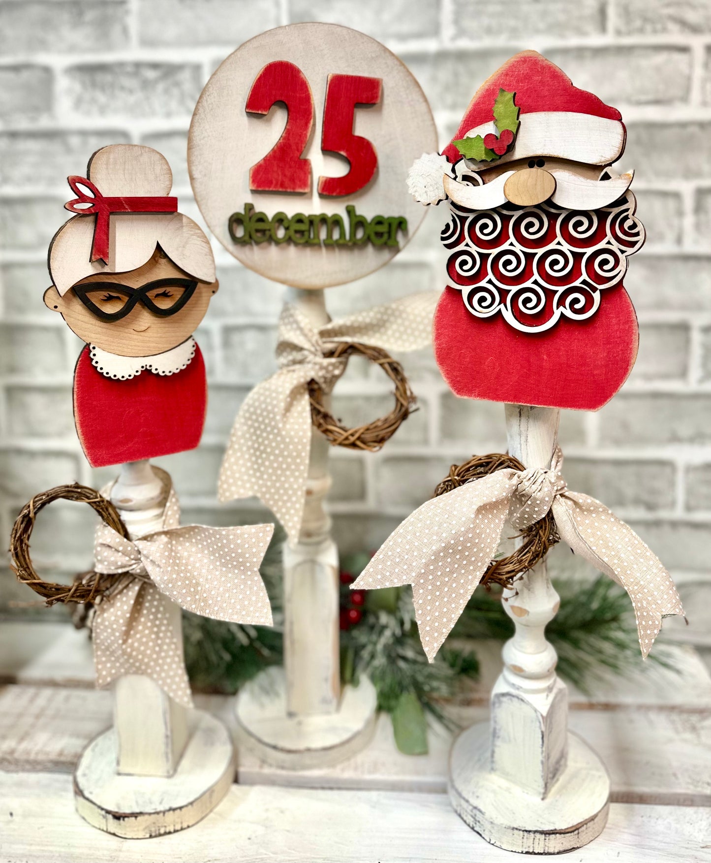 SET OF 3 CHRISTMAS TOPPERS