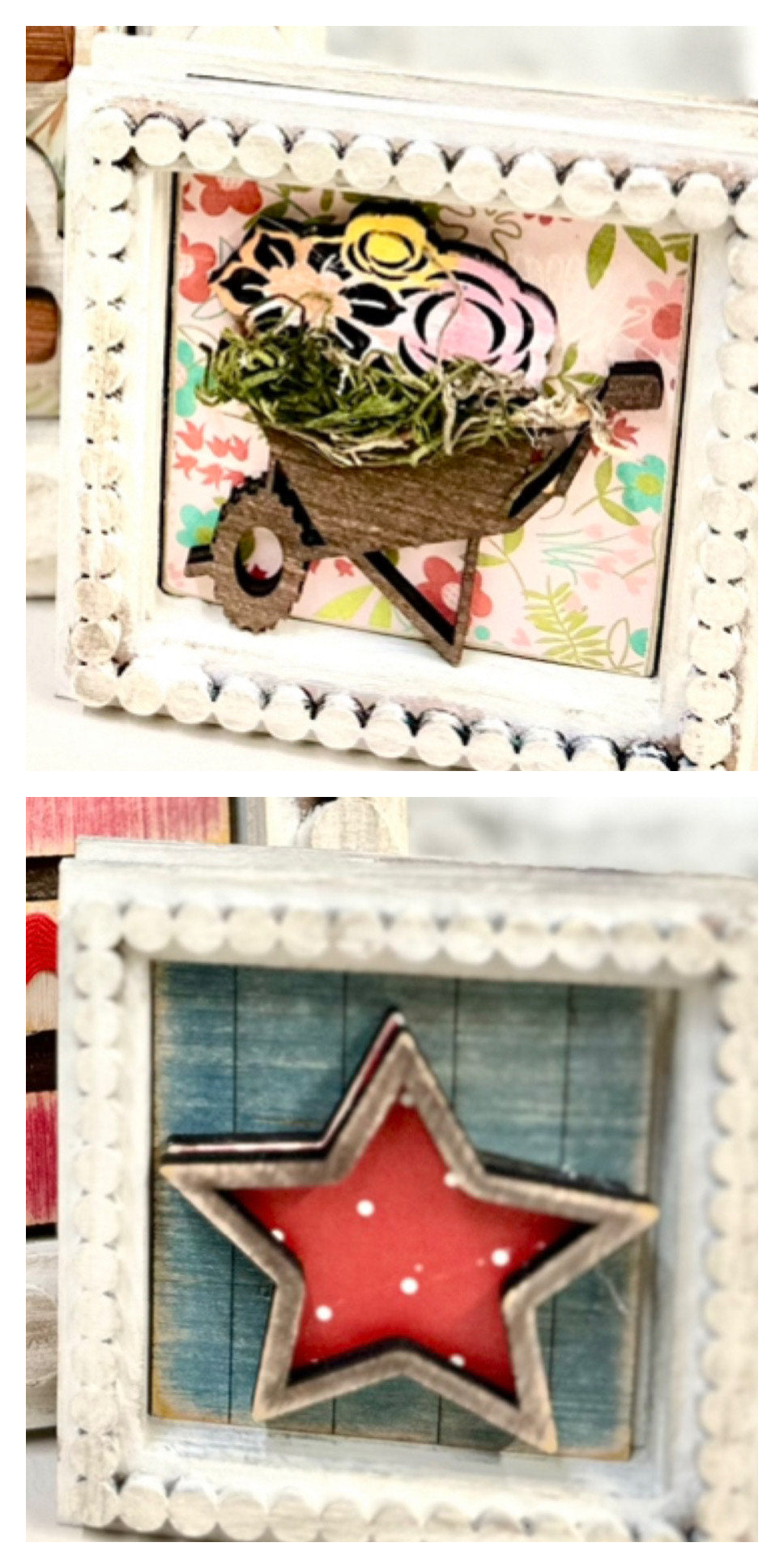 CUTIE SIZE FRAME with YOUR CHOICE OF 1 DROP IN