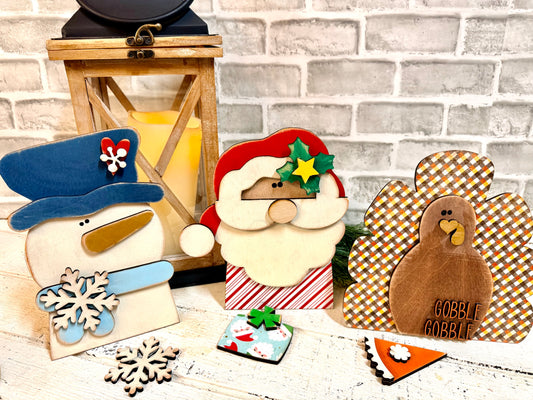 Large toppers for chunky spindle (sold separately)